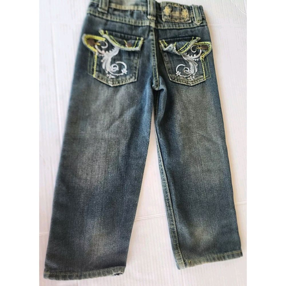 VTG KARL‎ KANI GOLD Jeans Baggy Wide Leg Boy's 4 Y2K Hip Hop Embroidered Logo
